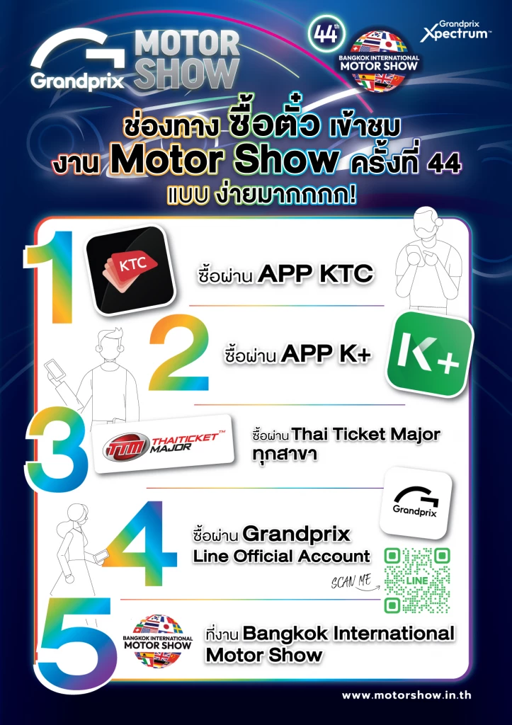 ช่องทางซื้อบัตรมอเตอร์โชว์ 2023 พร้อมโปรโมชันพิเศษ
