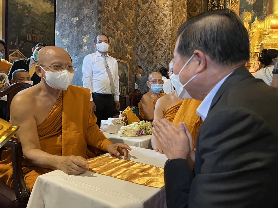 “นิพนธ์”เข้าถวายมุทิตาสักการะพระธรรมวชิรญาณ เจ้าอาวาสวัดบวรนิเวศวิหาร