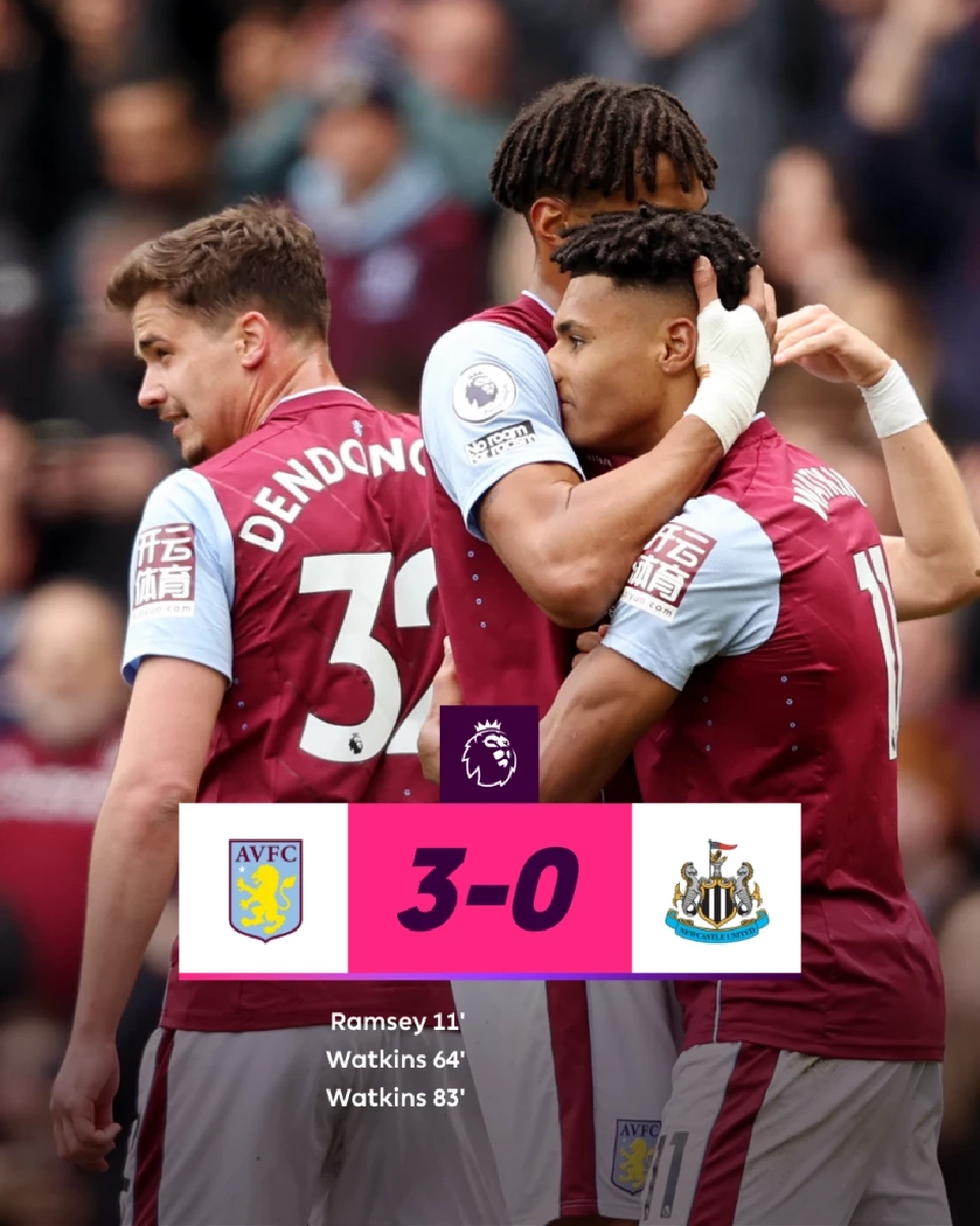 แอสตัน วิลล่า เอาชนะ นิวคาสเซิล