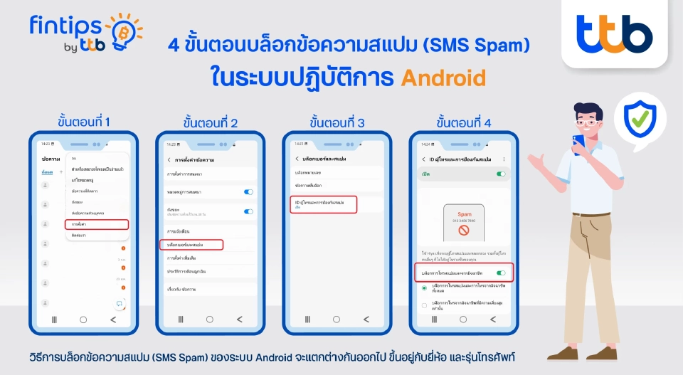 เปิด 4 ขั้นตอนบล็อก SMS Spam หมดปัญหากวนใจ