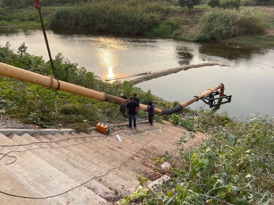 ชป.ระดมติดตั้งเครื่องสูบน้ำ เพิ่มประสิทธิภาพการส่งน้ำ