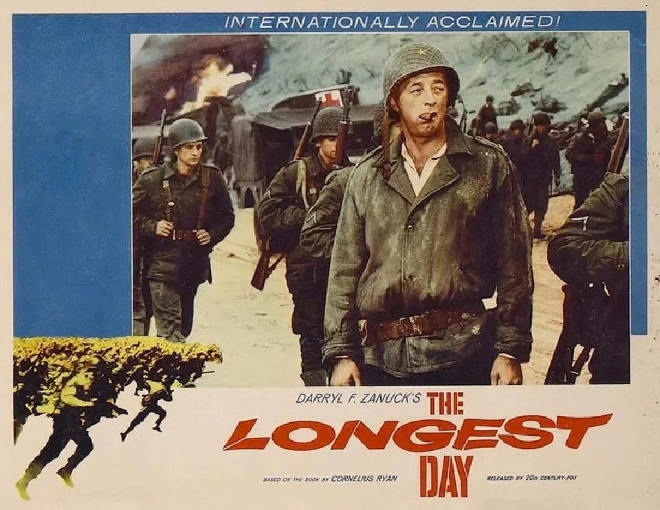 ภาพยนตร์ The Longest Day ออกฉายในปี 1962 ถ่ายทอดเรื่องราวเกี่ยวกับการยกพลขึ้นบกที่หาดนอร์มังดีเมื่อวันที่ 6 มิ.ย.1944