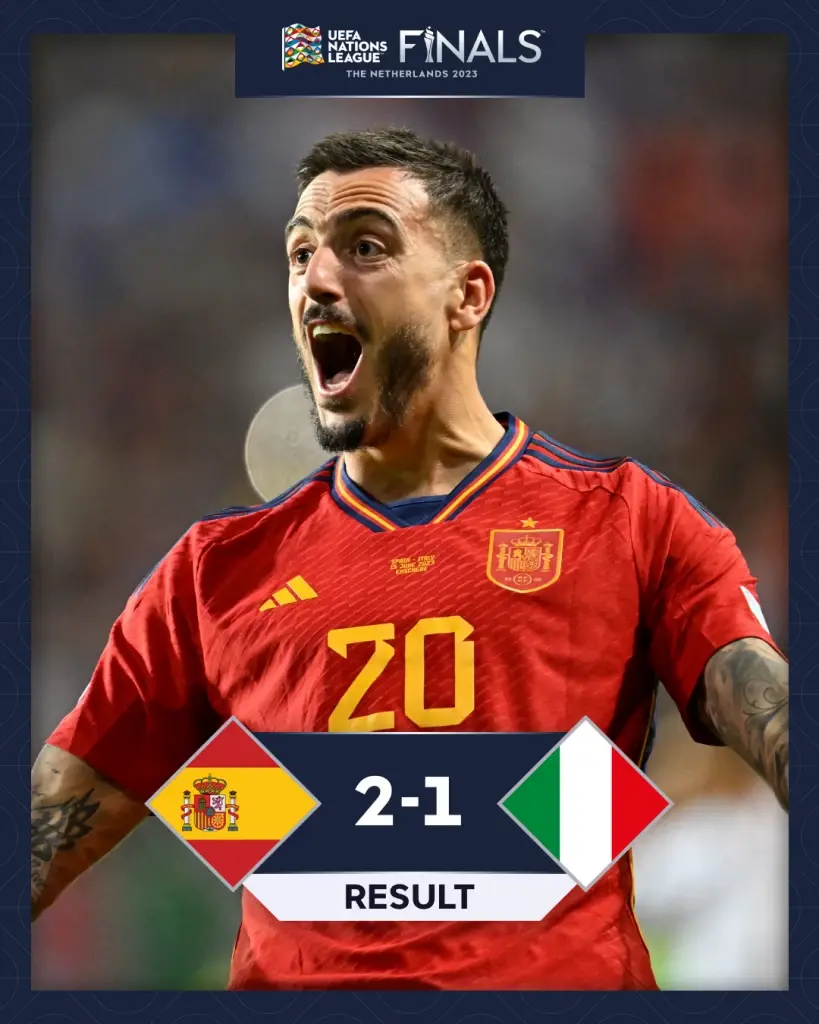 สเปน เฉือนชนะ อิตาลี ผ่านเข้าสู่รอบชิงชนะเลิศ ศึกยูฟ่า เนชั่นส์ ลีก 