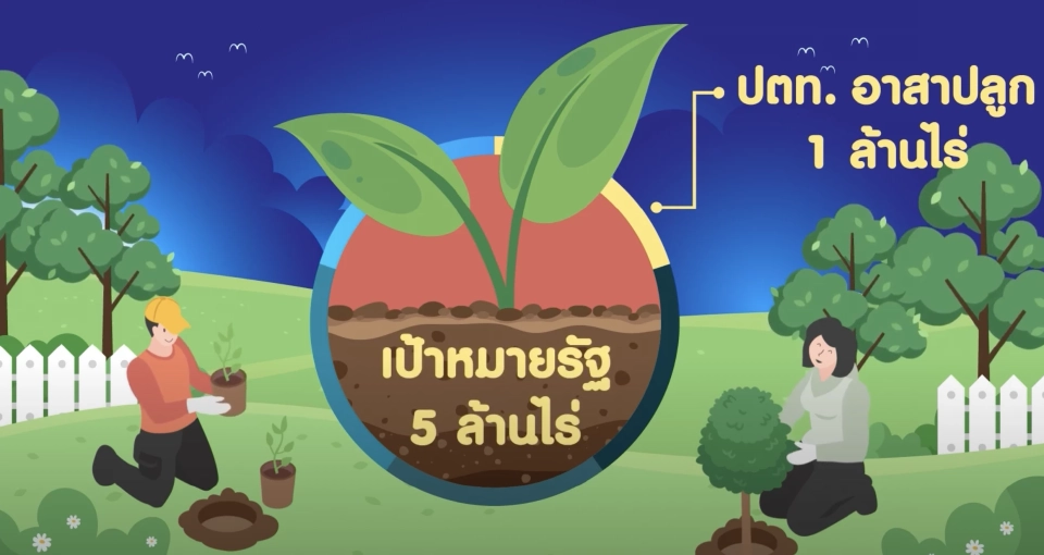 ปตท.อาสาปลูก 1 ล้านไร่ เป้าหมายรัฐ 5 ล้านไร่ 
