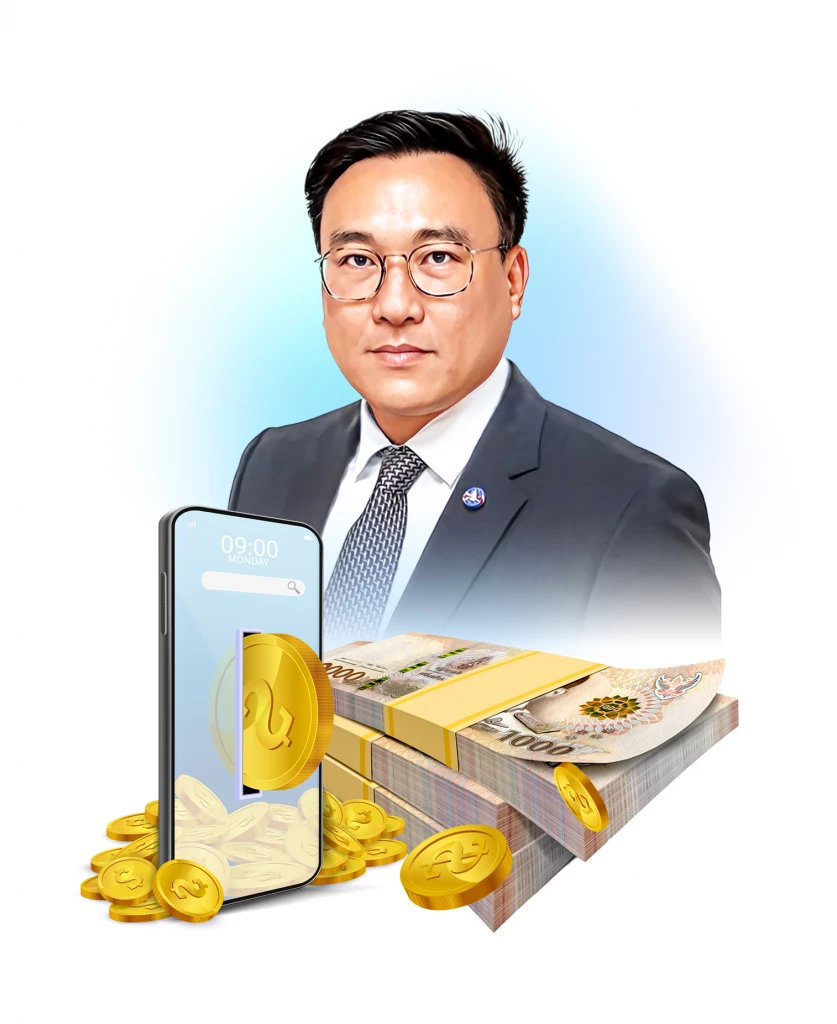 จุลพันธ์ อมรวิวัฒน์ รัฐมนตรีช่วยว่าการกระทางการคลังในฐานะประธานคณะอนุกรรมการขับเคลื่อนโครงการเติมเงิน 10,000 ผ่านดิจิทัล วอลเล็ต