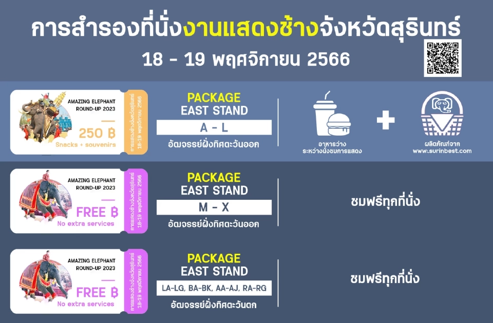 “งานช้างสุรินทร์ 2566 " เริ่มวันนี้ 16-27 พ.ย.นี้