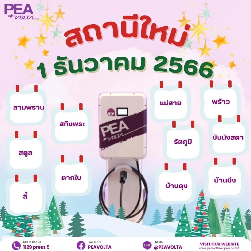 PEA VOLTA เพิ่มสถานีชาร์จ VOLTA DC 25 kW 11 สถานี