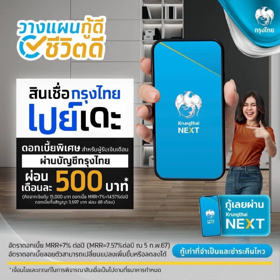 กรุงไทยเปย์เดะ คุณสมบัติและเงื่อนไข กู้สูงสุดไม่เกิน 1 ล้านเช็ควิธีสมัคร