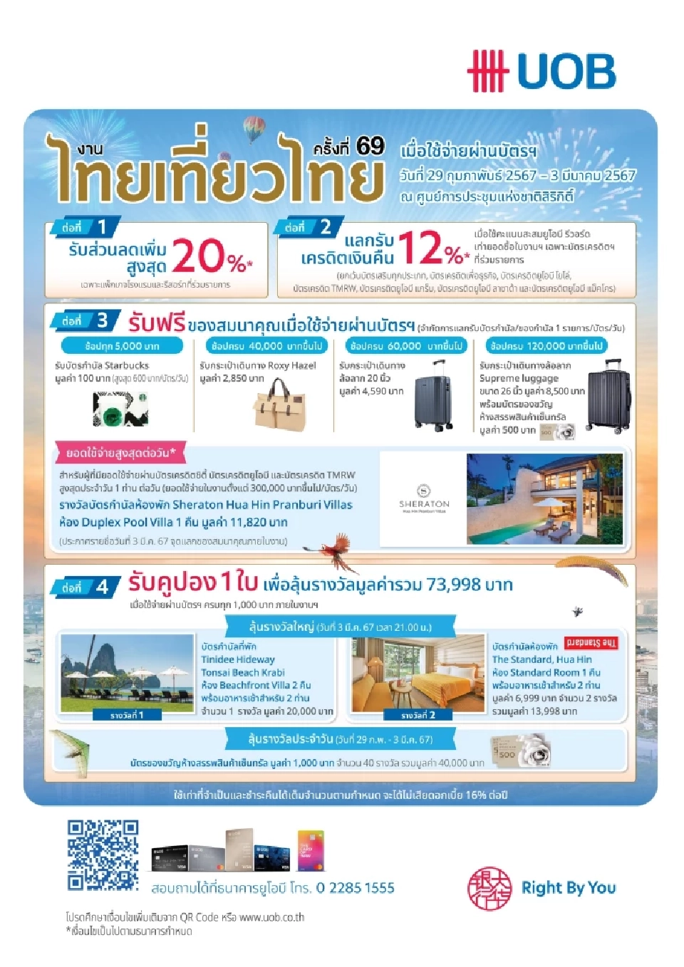 โปรโมชันบัตรเครดิตภายในงานไทยเที่ยวไทย