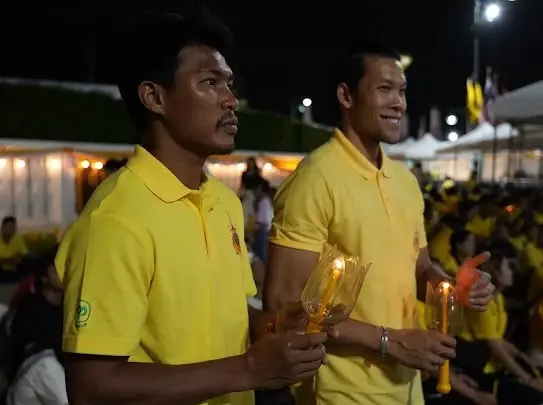 "กวินทร์-วันเฉลิม" ตัวแทนนักกีฬาไทย เผยความประทับใจ จุดเทียนถวายพระพรฯ