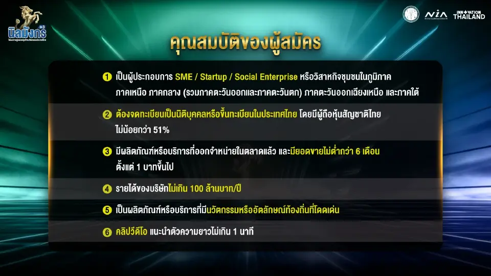 โครงการนิลมังกร รุ่นที่ 3 เปิดรับสมัครแล้ว! พาธุรกิจนวัตกรรมสู่ระดับโลก