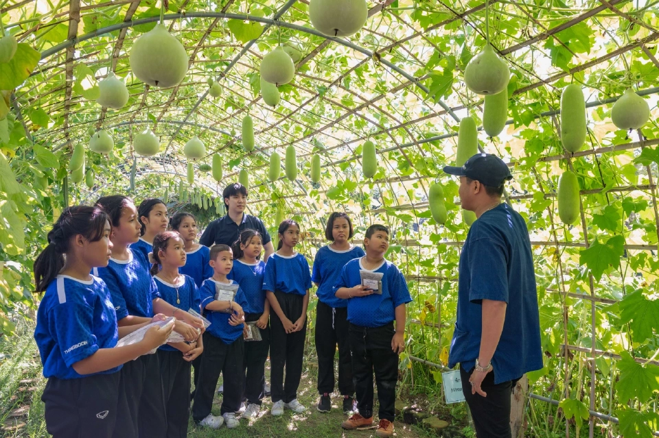 กัลฟ์ ชวนน้องทัวร์แปลงนาสาธิตโรงไฟฟ้าหนองแซง เรียนรู้วิถีเกษตรอินทรีย์