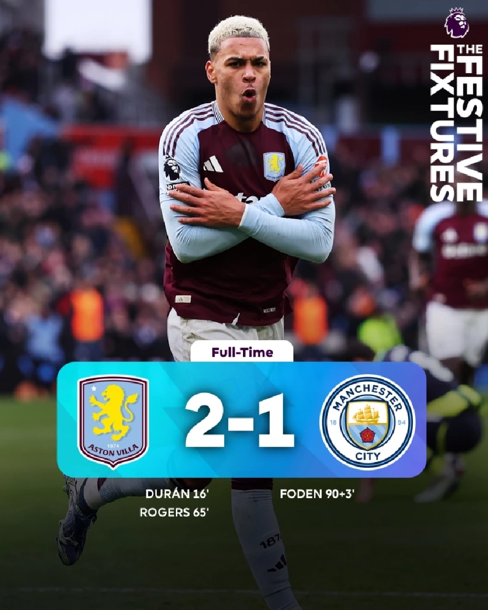 แอสตัน วิลล่า ชนะ แมนฯซิตี้