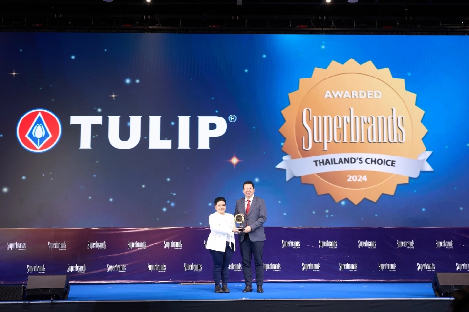 "ทิวลิป" คว้ารางวัล Superbrands 2567 ยกระดับชุดเครื่องนอนรักษ์โลก