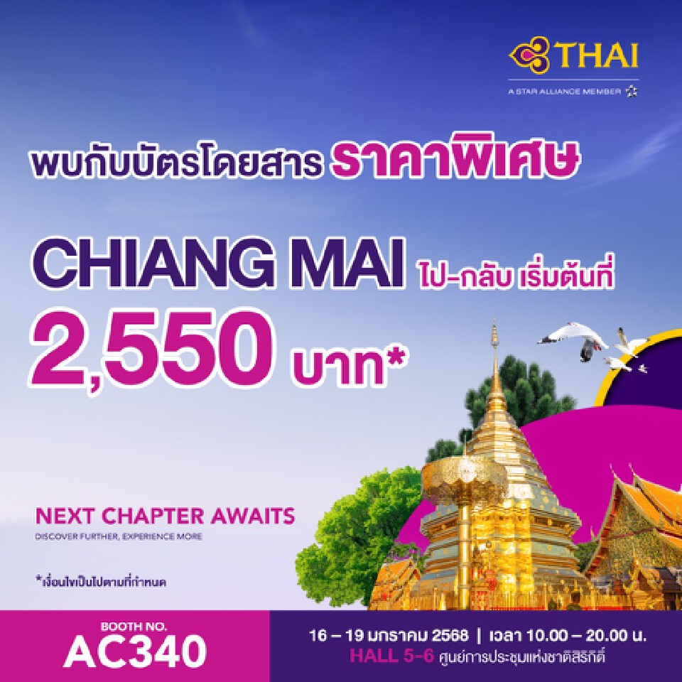 งานเที่ยวทั่วไทย ไปทั่วโลก เริ่ม 16-19 ม.ค.68 มัดรวมไฮไลต์-โปรโมชันที่นี่