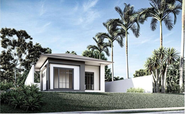 บ้านเดี่ยว โครงการบ้านเพื่อคนไทยขนาด50ตร.ว.