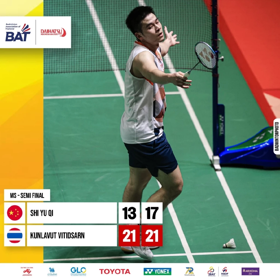 ถ่ายทอดสดวันนี้ "วิว-เมย์" ชิงชนะเลิศแบดมินตันอินโดฯ มาสเตอร์ส