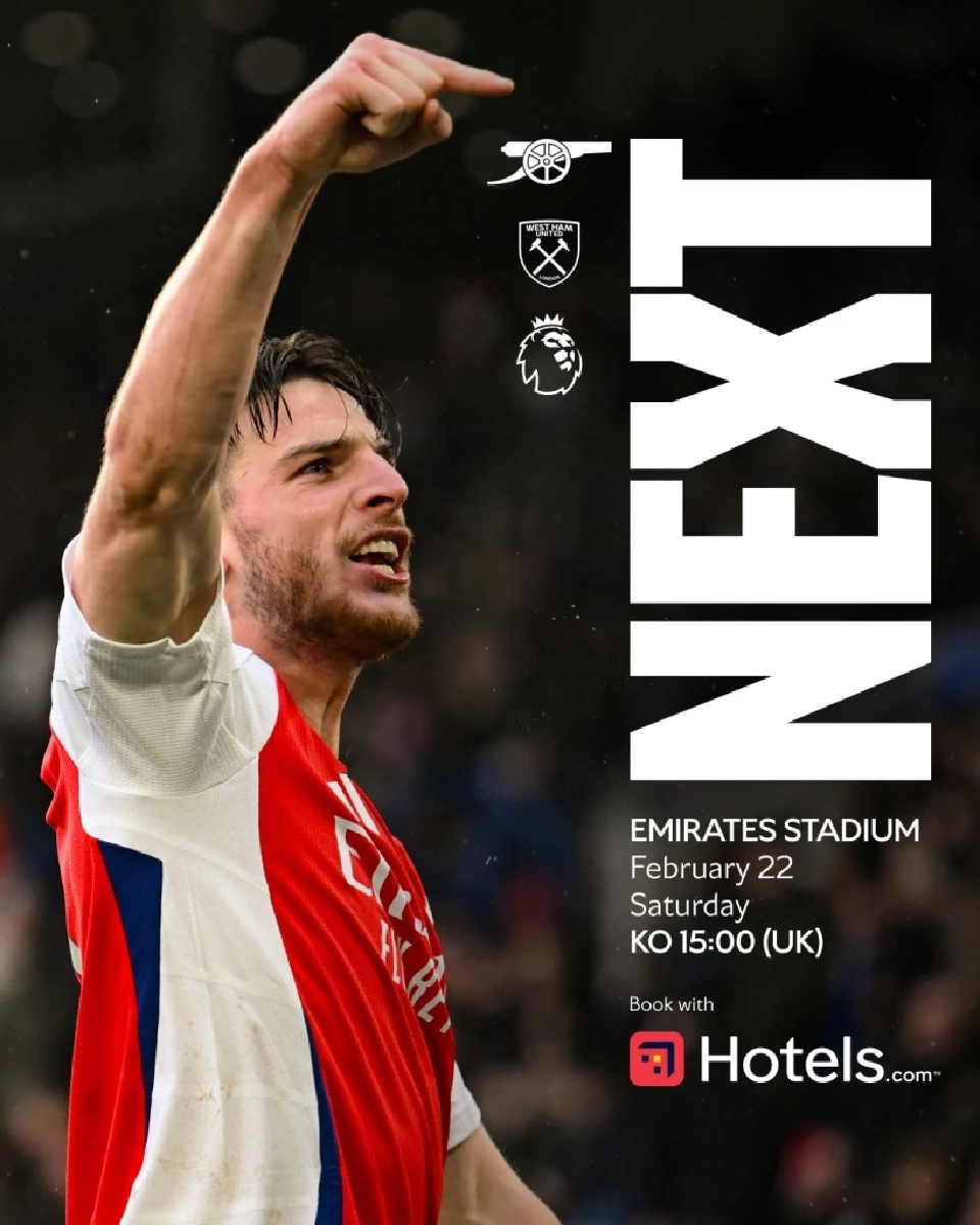 ดูบอลสด อาร์เซนอล พบ เวสต์แฮม  ถ่ายทอดสดศึกลอนดอนดาร์บี้ 22.00 น.