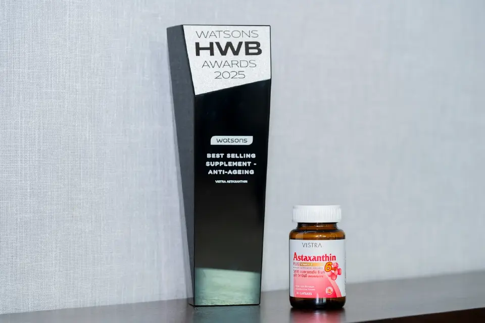 วิสทร้า คว้า 3 ปีซ้อน Watsons HWB Awards ยืนยัน No.1 แอสตาแซนธิน