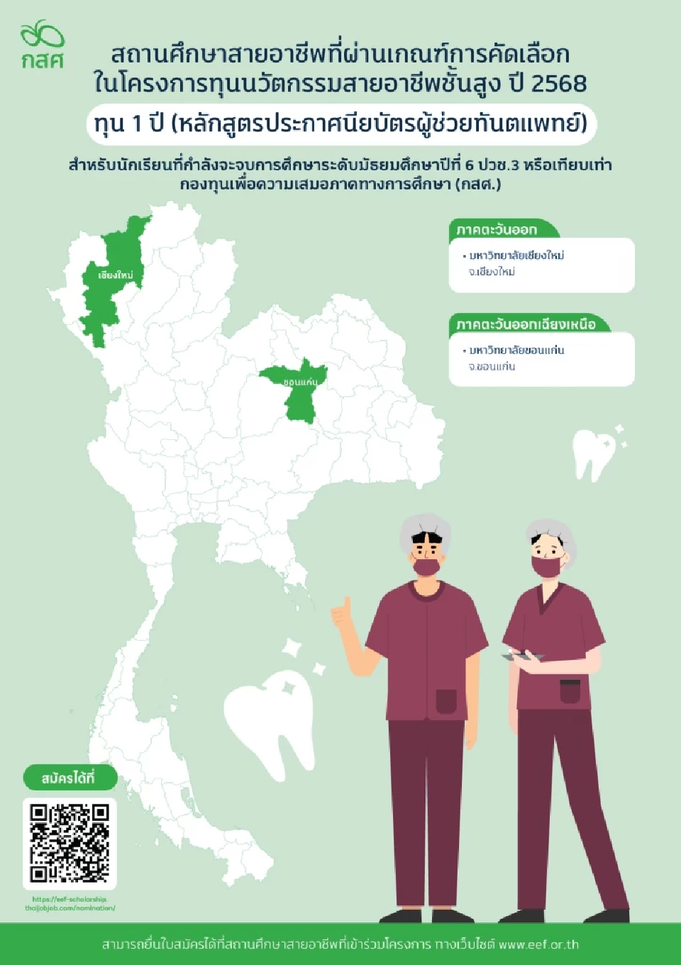 กสศ.เปิดรับสมัคร 790 ทุนเรียนฟรี 1 ปี เปลี่ยนชีวิต ช่วยยกระดับสังคม