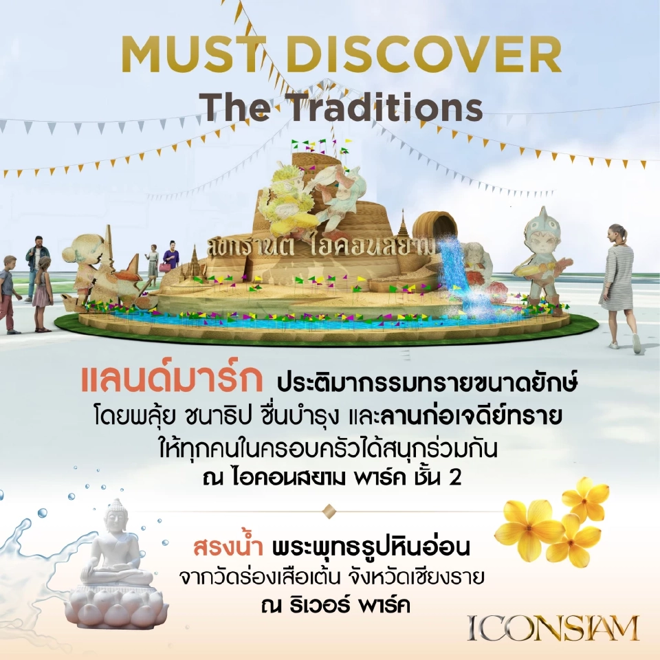 สงกรานต์ ไอคอนสยาม 2568 ขบวนแห่นางสงกรานต์ร่วมสมัย 8 คนดัง