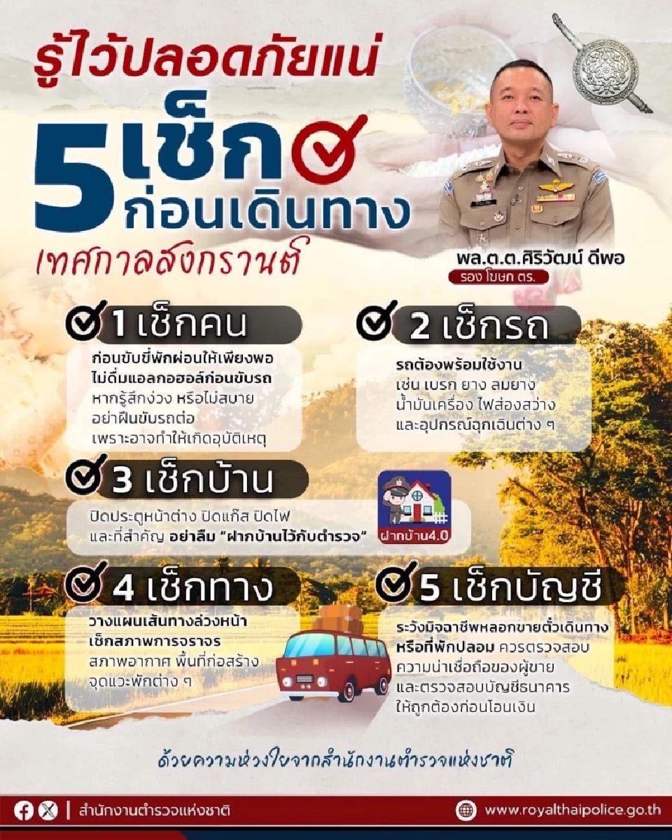 5 เช็กก่อนเดินทางไกล