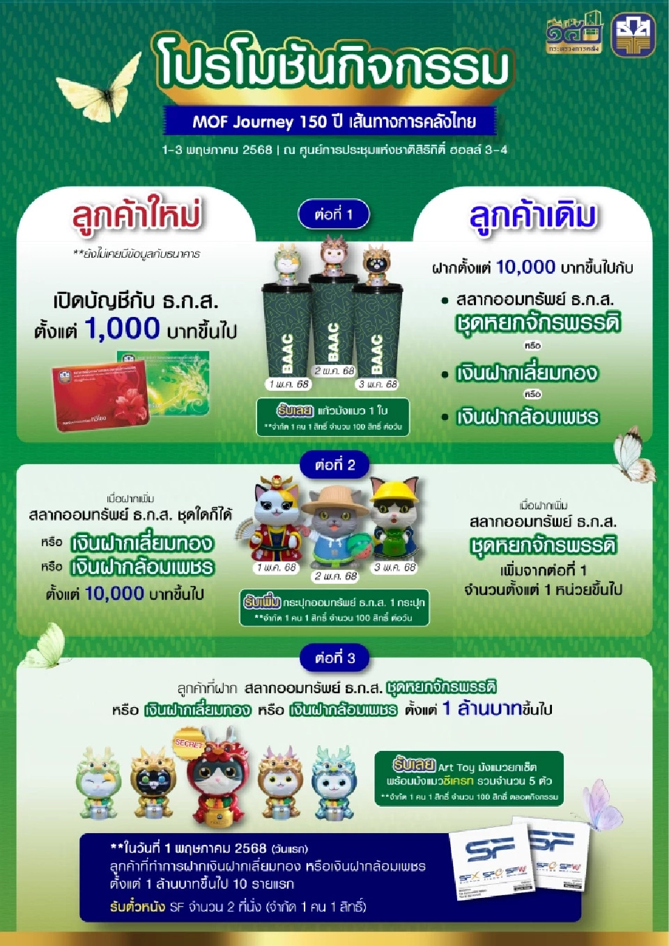 ธ.ก.ส.เสิร์ฟโปรพิเศษ  ในงาน “MOF Journey” 150 ปี กระทรวงการคลัง
