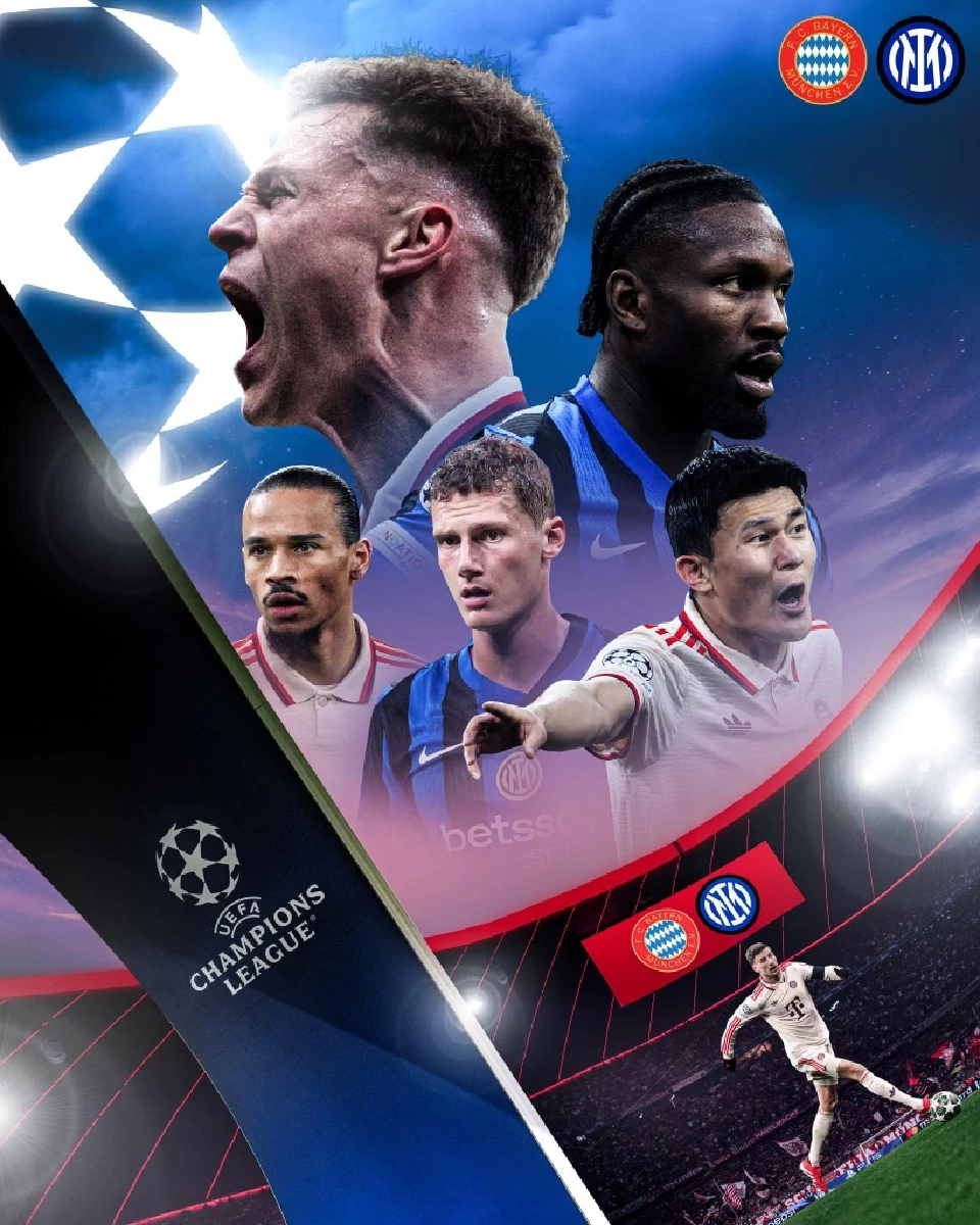 ตารางถ่ายทอดสด ยูฟ่าแชมเปียนส์ลีกคืนนี้ บาเยิร์น มิวนิค พบ อินเตอร์ มิลาน วิเคราะห์ 11 ตัวจริง แนะช่องดูบอลสด