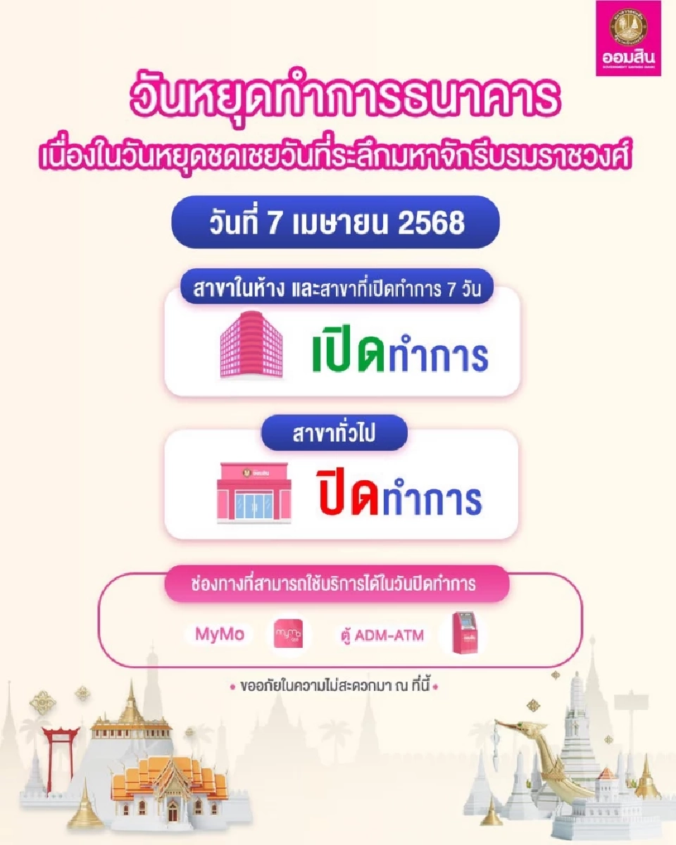 วันหยุดธนาคารออมสิน