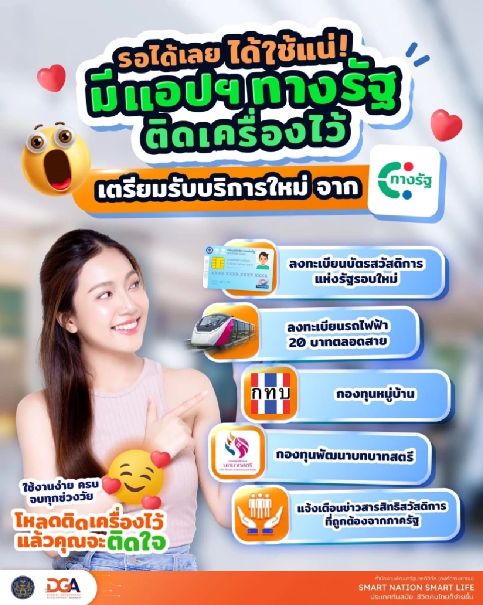 แอปฯ ทางรัฐ เตรียมเพิ่มบริการใหม่อีก 5 รายการมีอะไรบ้างเช็กทีนี่