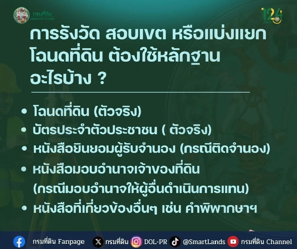 เอกสารขอรังวัดสอบเขตที่ดิน เพื่อออกโฉนดใช้หลักฐานอะไรบ้าง