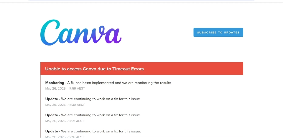 ด่วน! Canva ล่มทั่วโลก “นักออกแบบ-กราฟิก”กุมขมับ งานสะดุด