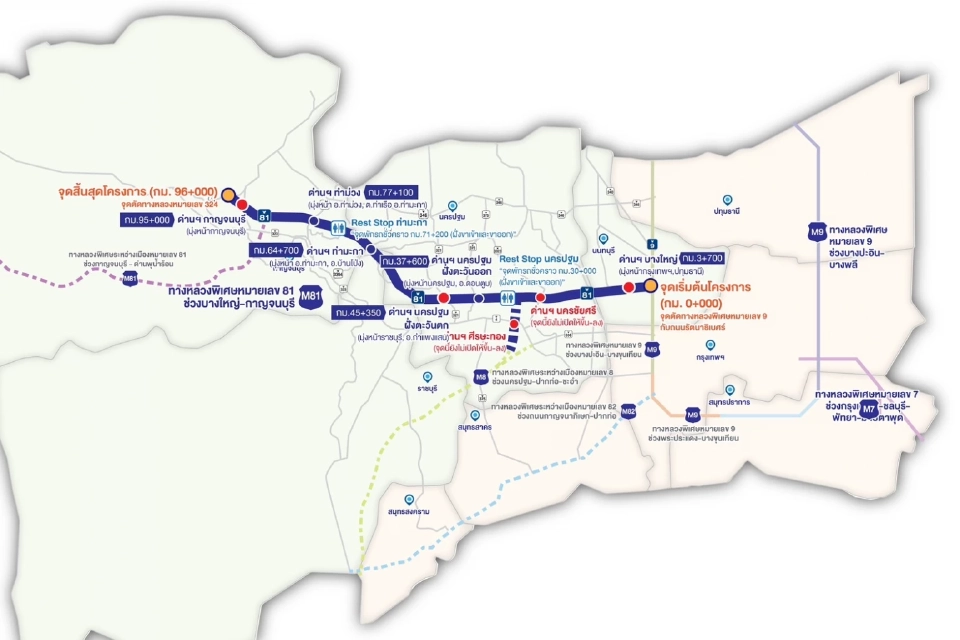 ปักธง ต.ค.นี้ ขึ้นมอเตอร์เวย์ฟรี "บางใหญ่- กาญจนบุรี” เต็มรูปแบบ