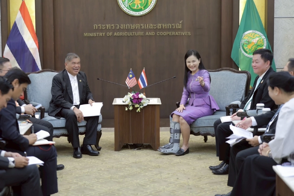 “นฤมล”หารือ มาเลเซีย ร่วมมือเกษตร-ดันสินค้าปศุสัตว์ส่งออกเพิ่ม