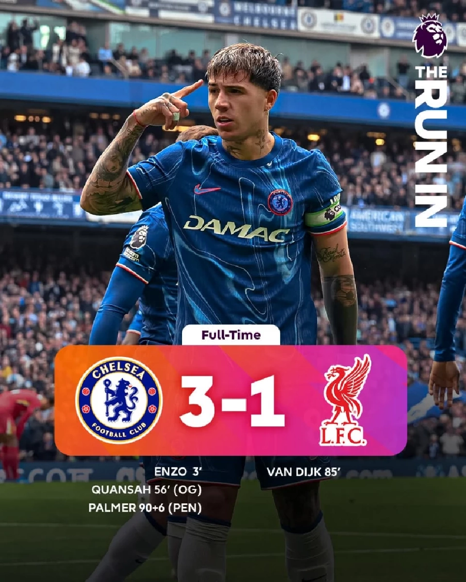 เชลซี​ เปิดบ้านเอาชนะ ลิเวอร์พูล​ 3-1