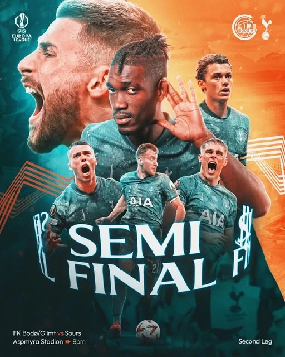 ดูบอลสดศึกยูโรปา ลีก รอบรองฯนัดชี้ชะตา โบโด กลิมท์ พบ สเปอร์ส   เช็กผลงานทั้งสองทีม วิเคราะห์ 11 ตัวจริง แนะช่องทางถ่ายทอดสดที่นี่