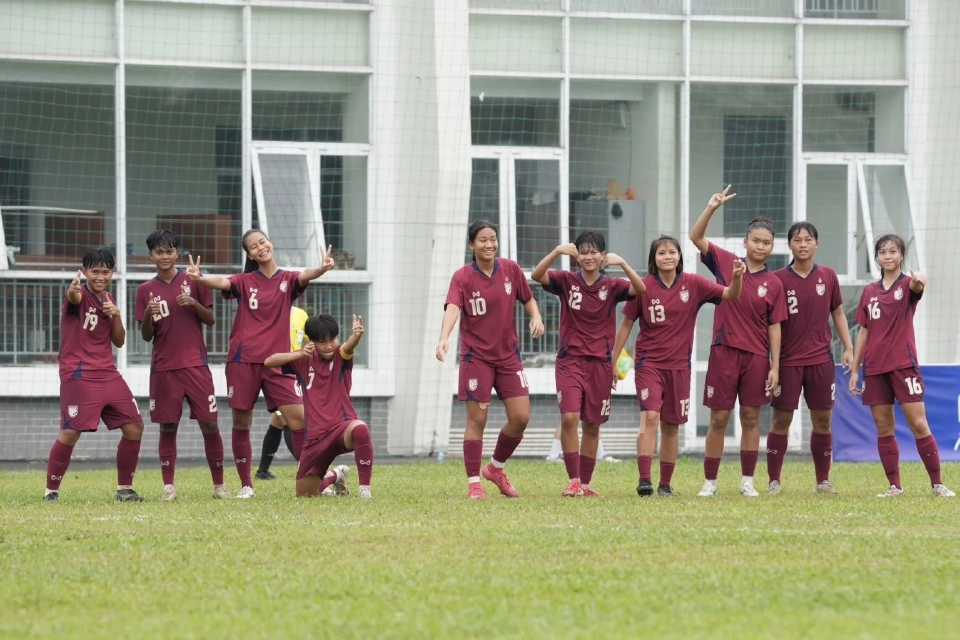 ผลบอลหญิงไทย U19 ถล่มกัมพูชา 4-0 ลิ่วรอบรองฯชิงแชมป์อาเซียน 2025