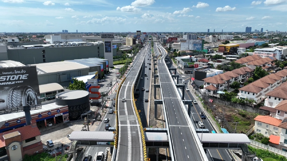 “คมนาคม-ทช.” เปิด “สะพานข้ามคลองมหาสวัสดิ์” ฝั่งขาออก แก้รถติด 1.2 แสนคัน