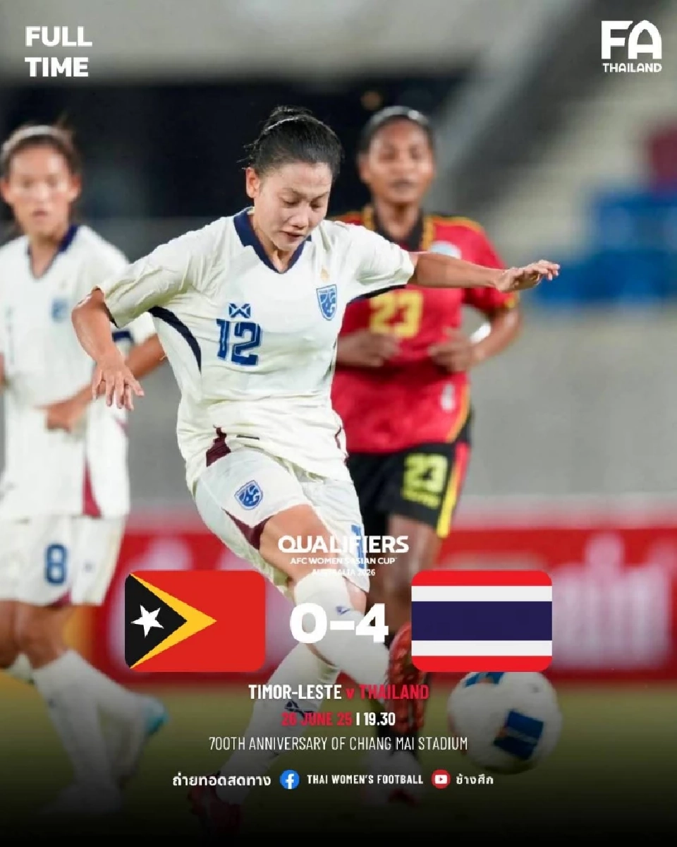 ไทย ชนะ  ติมอร์​เลสเต​4-0