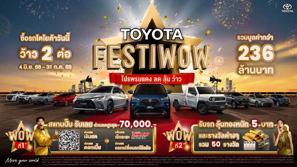 โตโยต้า อัดโปรกลางปี &quot;โตโยต้า เฟสติว้าว (FESTIWOW)&quot;