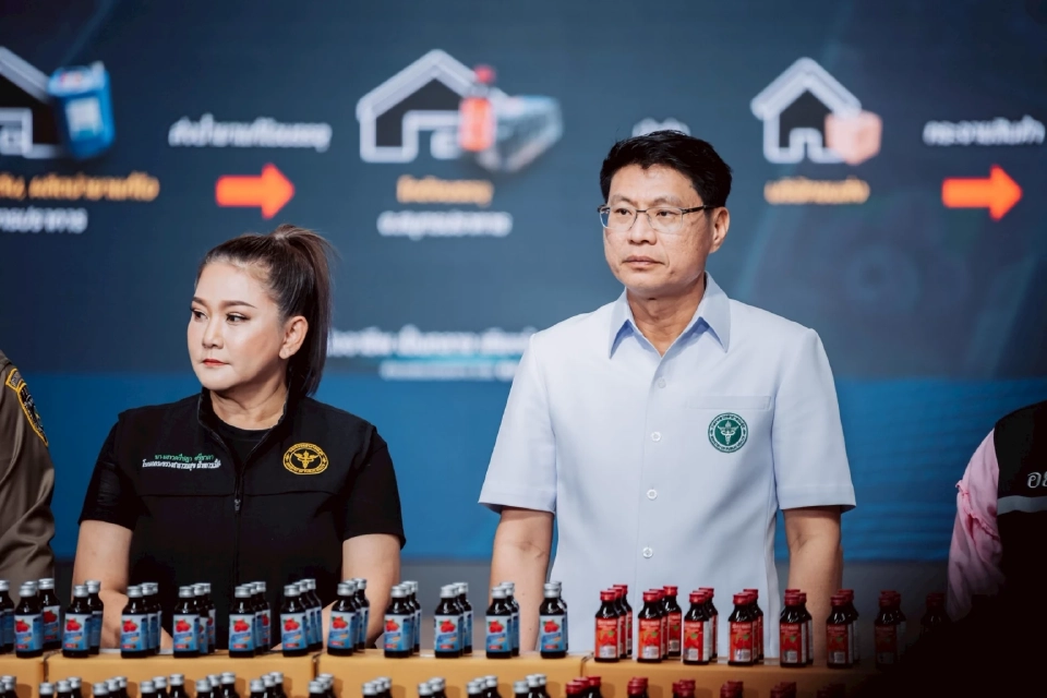 บุกโรงงานยาแก้ไอปลอม ตรวจค้น 5 จุด มูลค่ากว่า 22 ล้านบาท