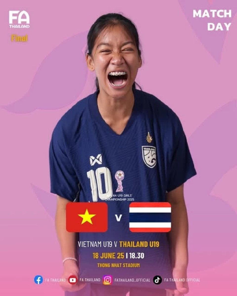 ถ่ายทอดสดบอลไทยวันนี้  เวียดนาม พบ ทีมชาติไทย ในศึกฟุตบอลหญิงชิงแชมป์อาเซียน U19 นัดชิงชนะเลิศ แนะลิงก์ดูบอลสด