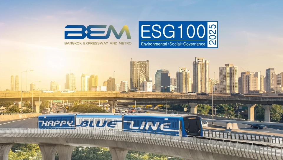 &quot;BEM&quot; ติดทำเนียบ ESG100 ประจำปี 2568