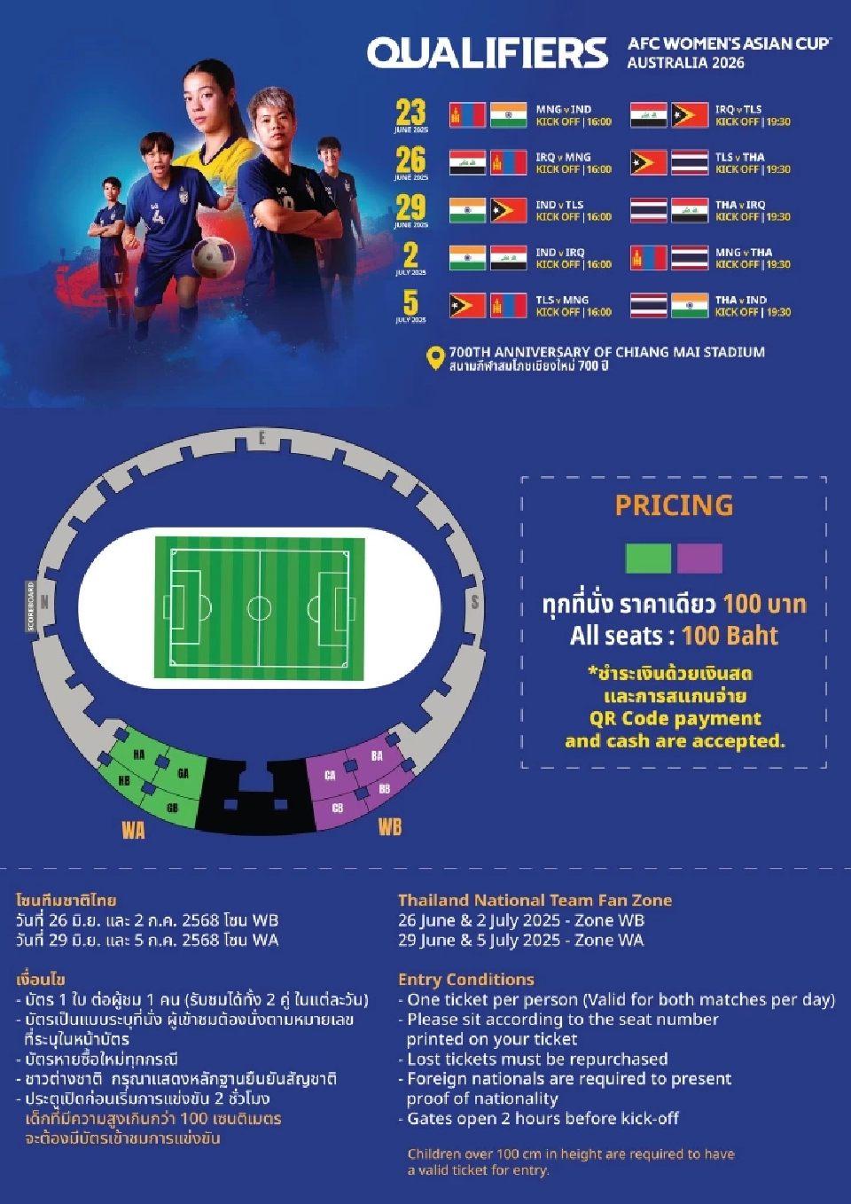 &quot;ฟุตบอลหญิงทีมชาติไทย&quot;เตรียมลุยศึกชิงแชมป์เอเชีย 2026