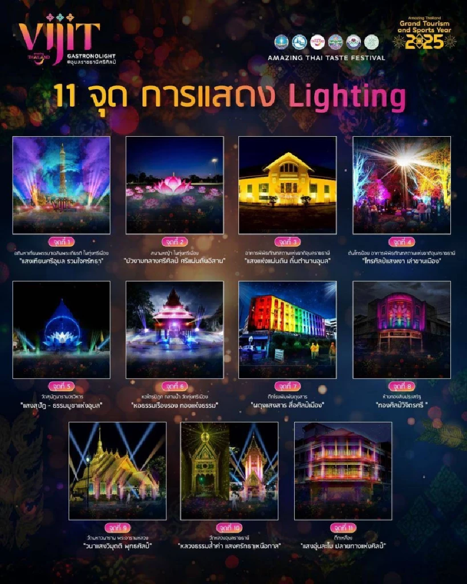 งาน VIJIT GASTRONOLIGHT @อุบลราชธานีศรีศิลป์