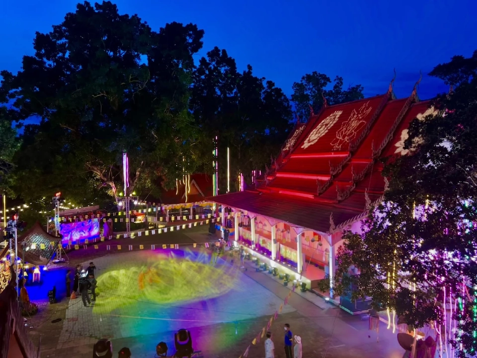 การแสดง แสง สี เสียง งานประเพณีบุญหลวงและการละเล่นผีตาโขน