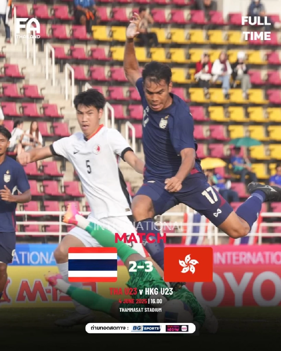 ฟุตบอลทีมชาติไทย U23 พบ ฮ่องกง U23