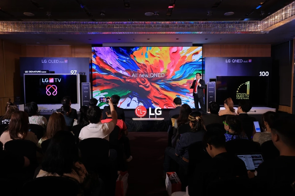 ตลาดทีวีไทยปี 68 ฟื้น! แอลจีชี้ "พรีเมียม-จอใหญ่" โต พร้อมลุยวงการ AI TV