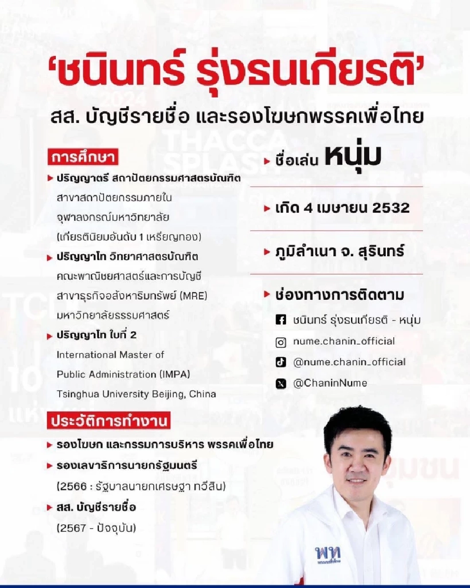  ชนินทร์ รุ่งธนเกียรติ ครม. อนุมัติ นั่งเลขา มท.1