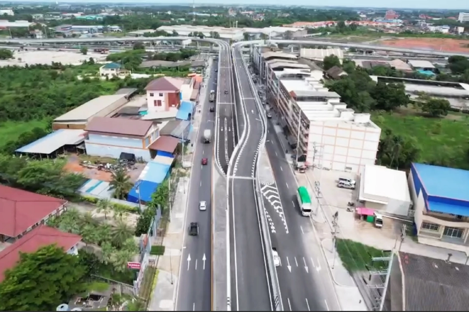 "ทางหลวง"  เปิดวิ่ง 5 วัน "ทางแยกต่างระดับบ้านแพ้ว" แก้รถติดถนนพระราม 2